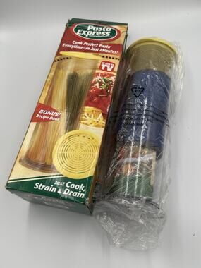 Pasta Express Pasta Cooker As Seen On TV W/ Recipe Book NEW NIB 2005 NOS